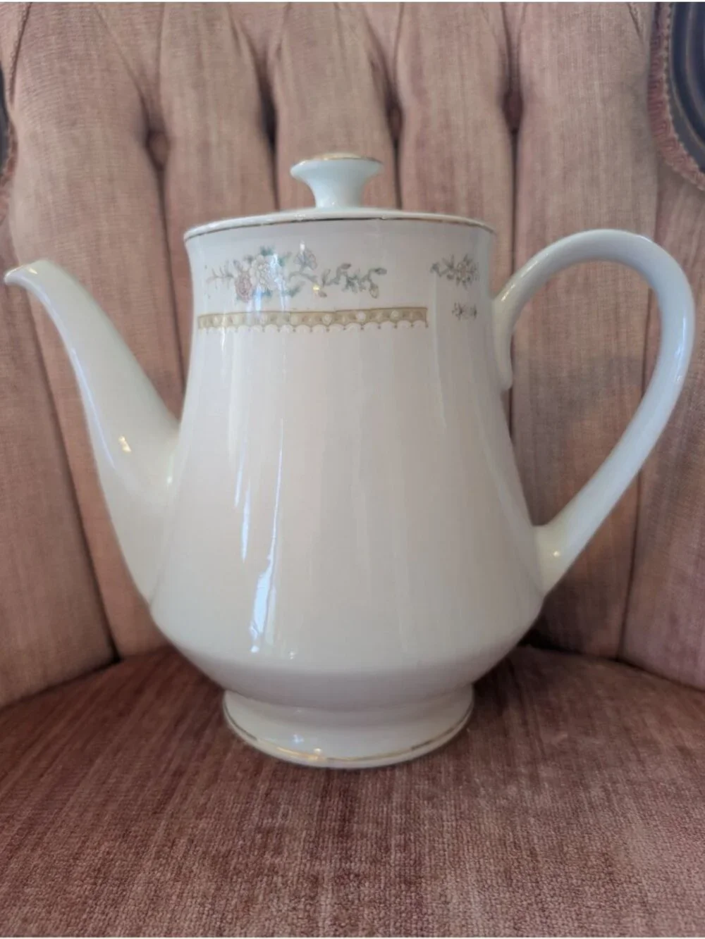 Vintage Baum Brothers Ming Floral Coffee Pot Fine Porcelain China 6 cups 8